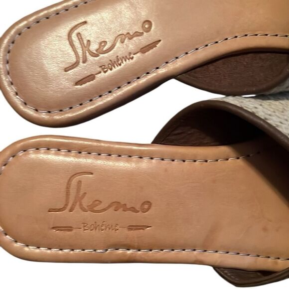 Skemo Boheme Sleek Brown and Cream Women's Sandals 9 - Picture 5 of 5